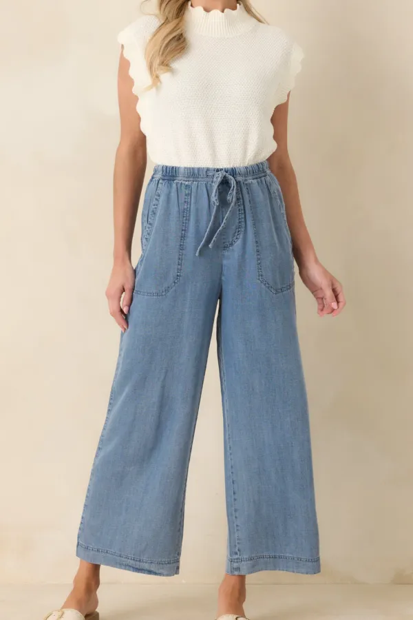 Denim Wide Leg Wide Leg Pants