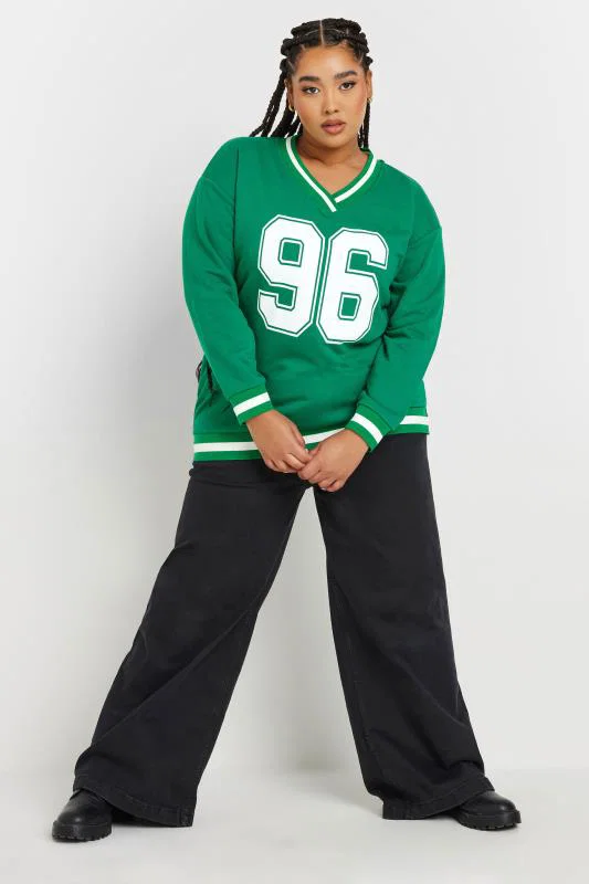 Green '96' Varsity Sweatshirt detail 2
