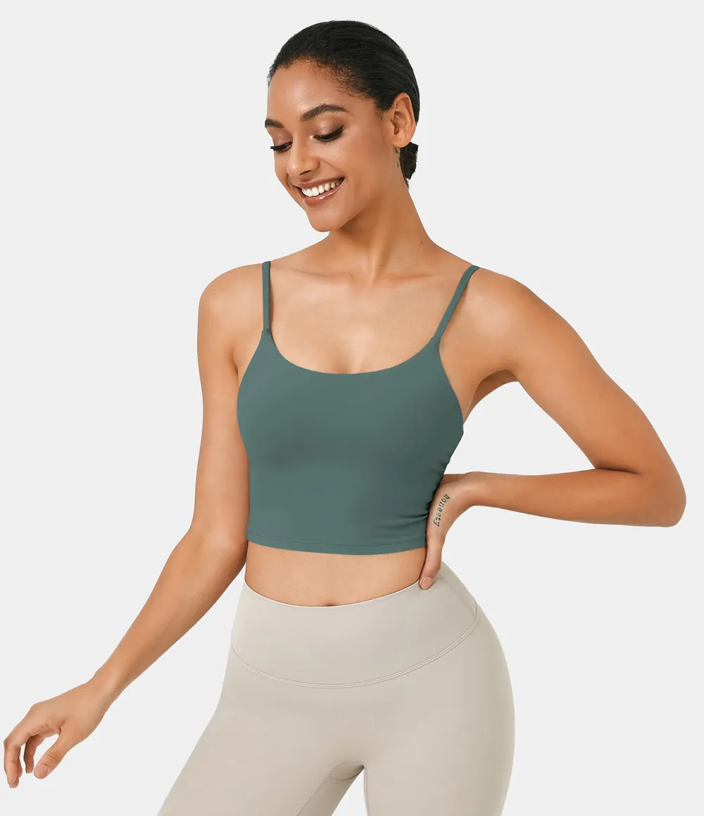 Basic Padded Workout Cropped Tank Top