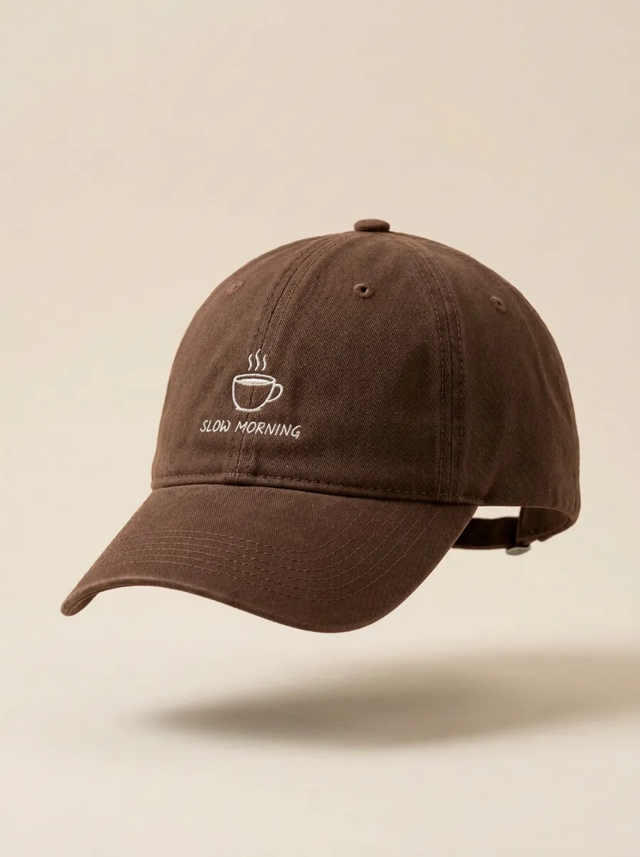 Refined Coffee-Lover Slow-Morning Embroidered Unisex Baseball Cap