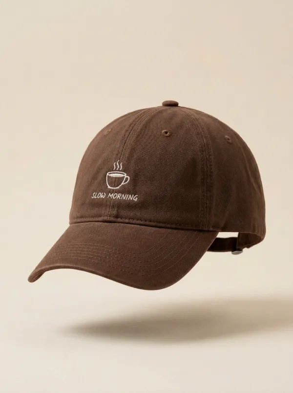 Refined Coffee-Lover Slow-Morning Embroidered Unisex Baseball Cap