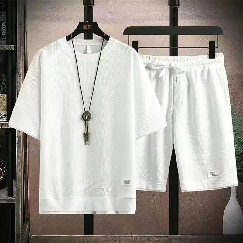Men's Short-Sleeve T-Shirt & Drawstring Short Set Tank Top & Short 2-Piece Set