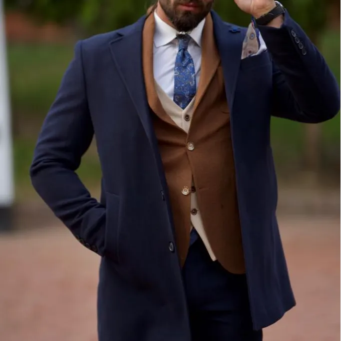 Refined Slim Fit Wool Tailored Coat