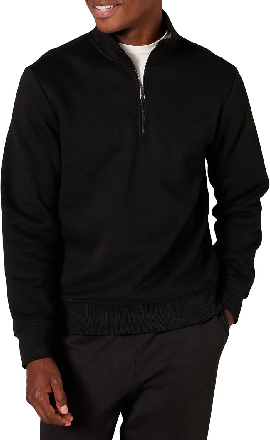 Amazon Essentials Men's Regular Fit Long-Sleeve Quarter-Zip Pullover Fleece Sweatshirt with Mock Neck, Midweight