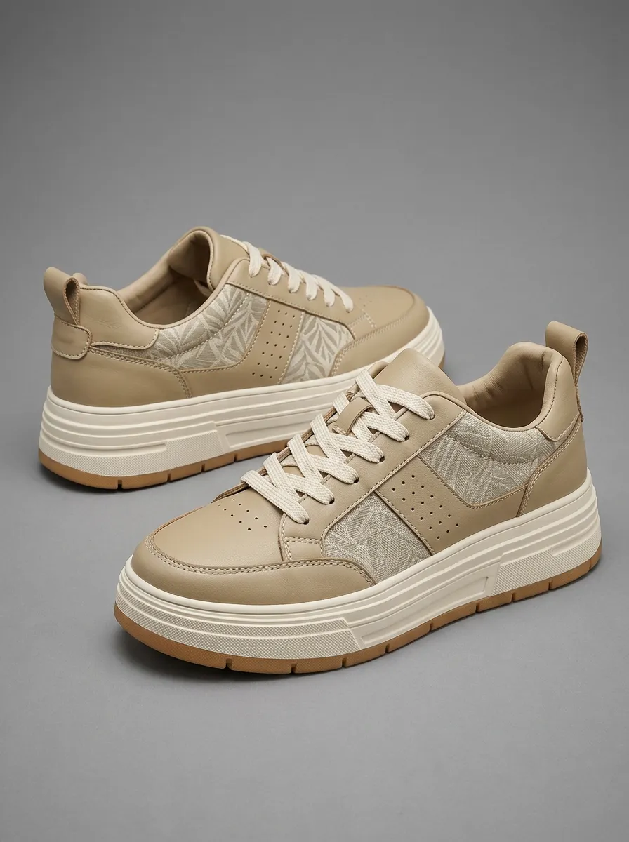 Men's Casual Leaf Pattern Patterned Skate Shoes