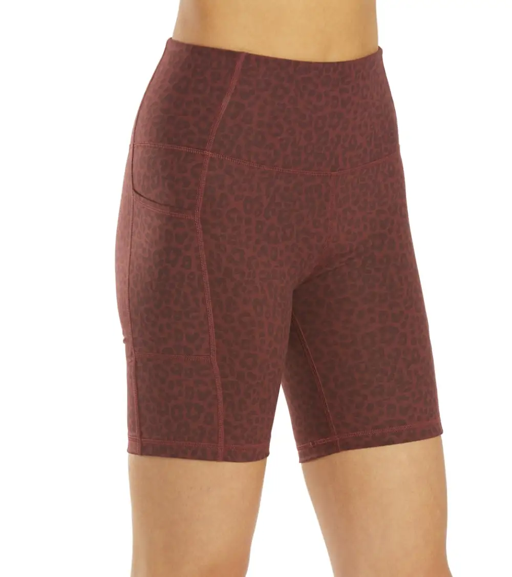 Dual Pocket Print Yoga Shorts