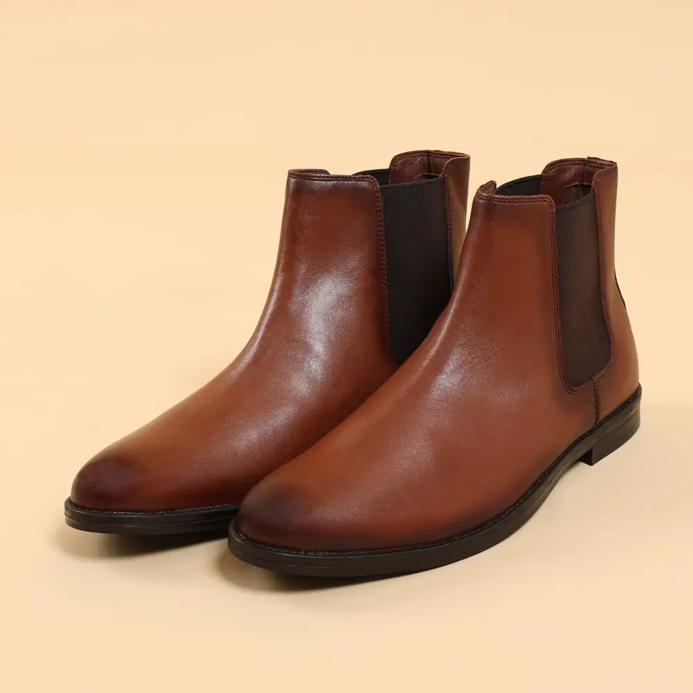 Men's Relaxed Everyday Pull On Leather Chelsea Boots