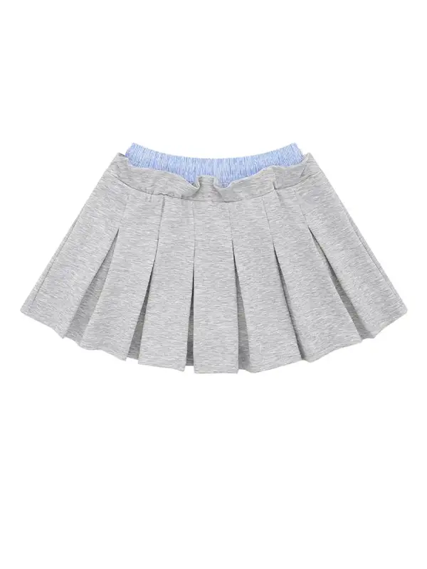 Drawstring Pleated Mini So Skirt