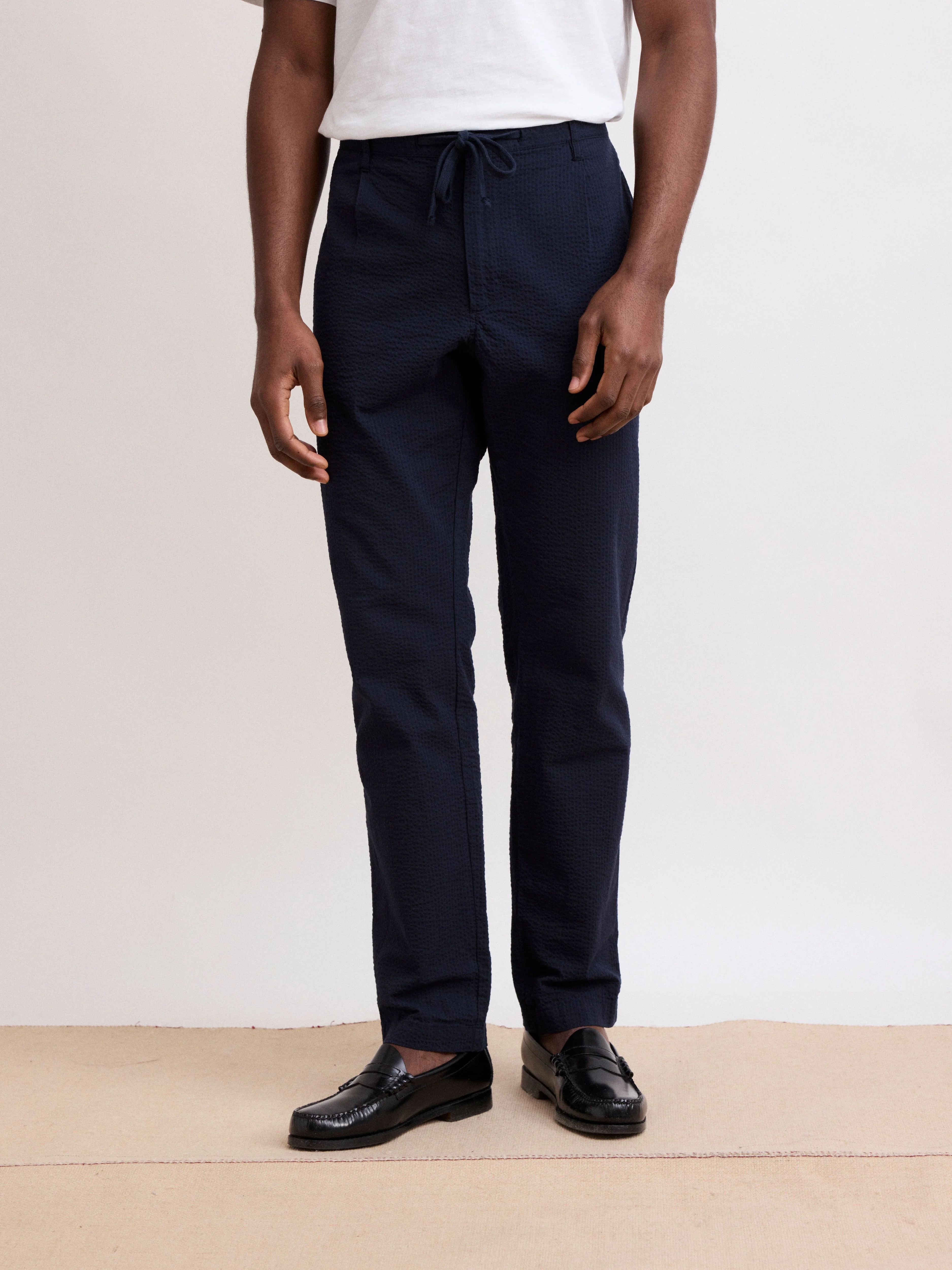 Men's Deep Blue Straight Fit Pants