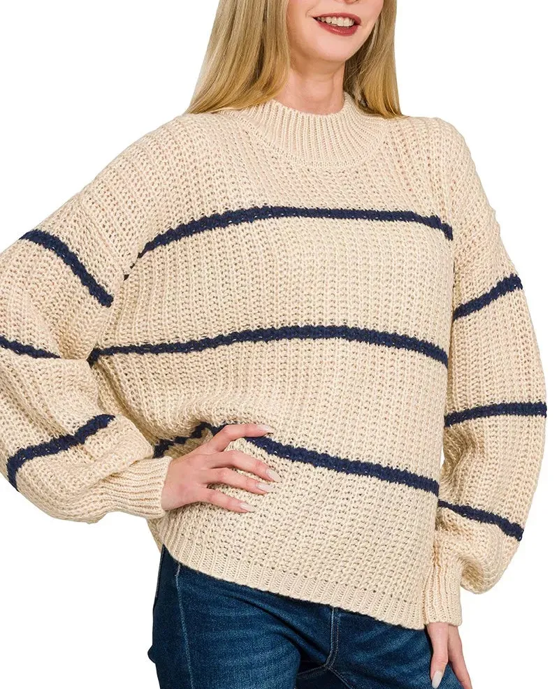 Relaxed Oversize Striped Sweater