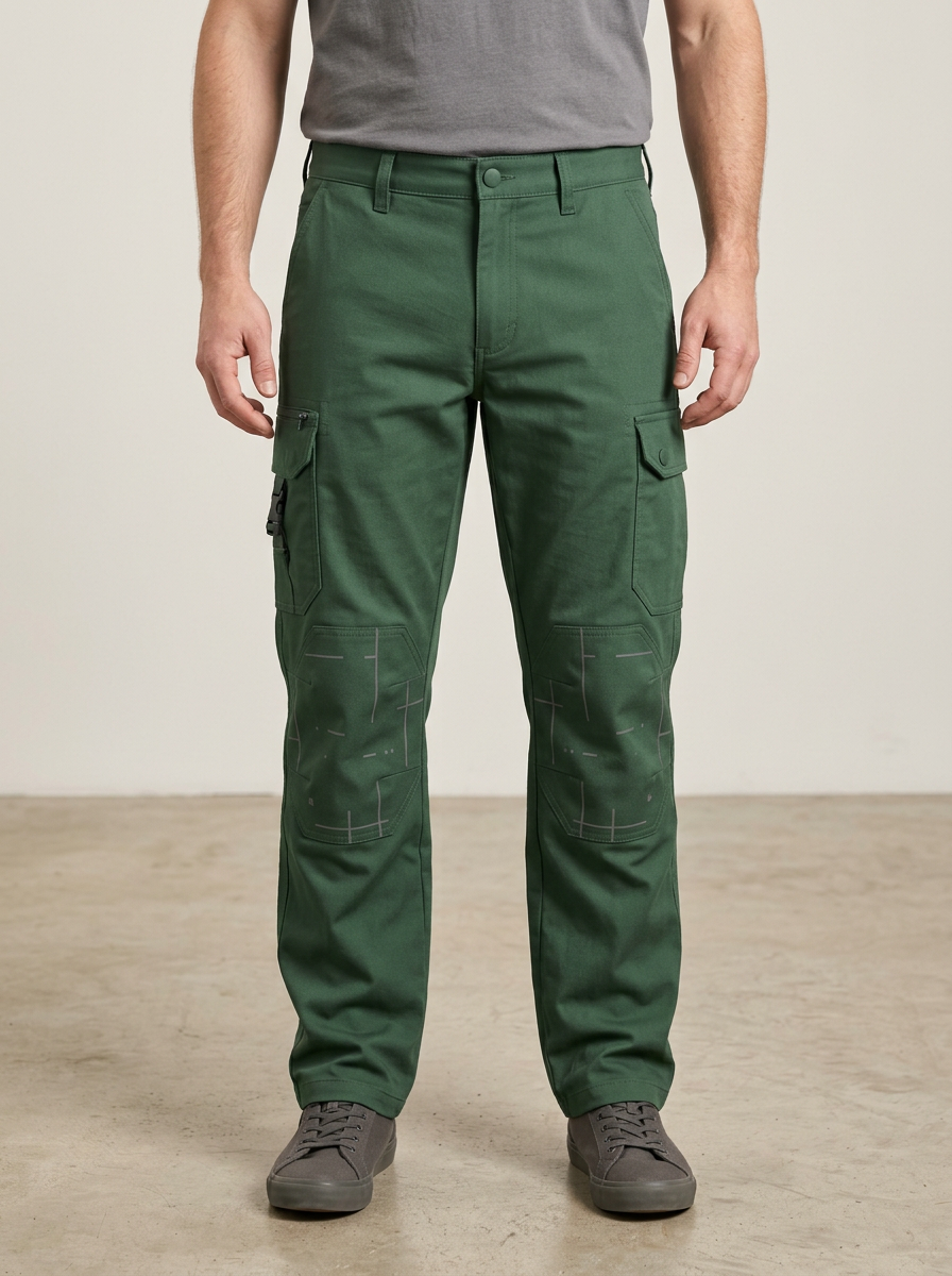 Unisex Tactical Geometric Knee Work Pants
