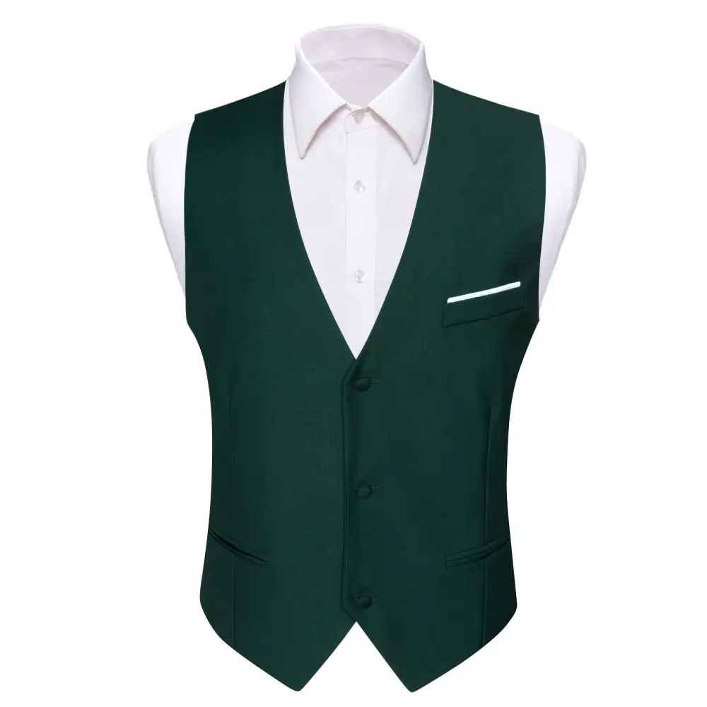 Solid V Neck Casual Dress Vest