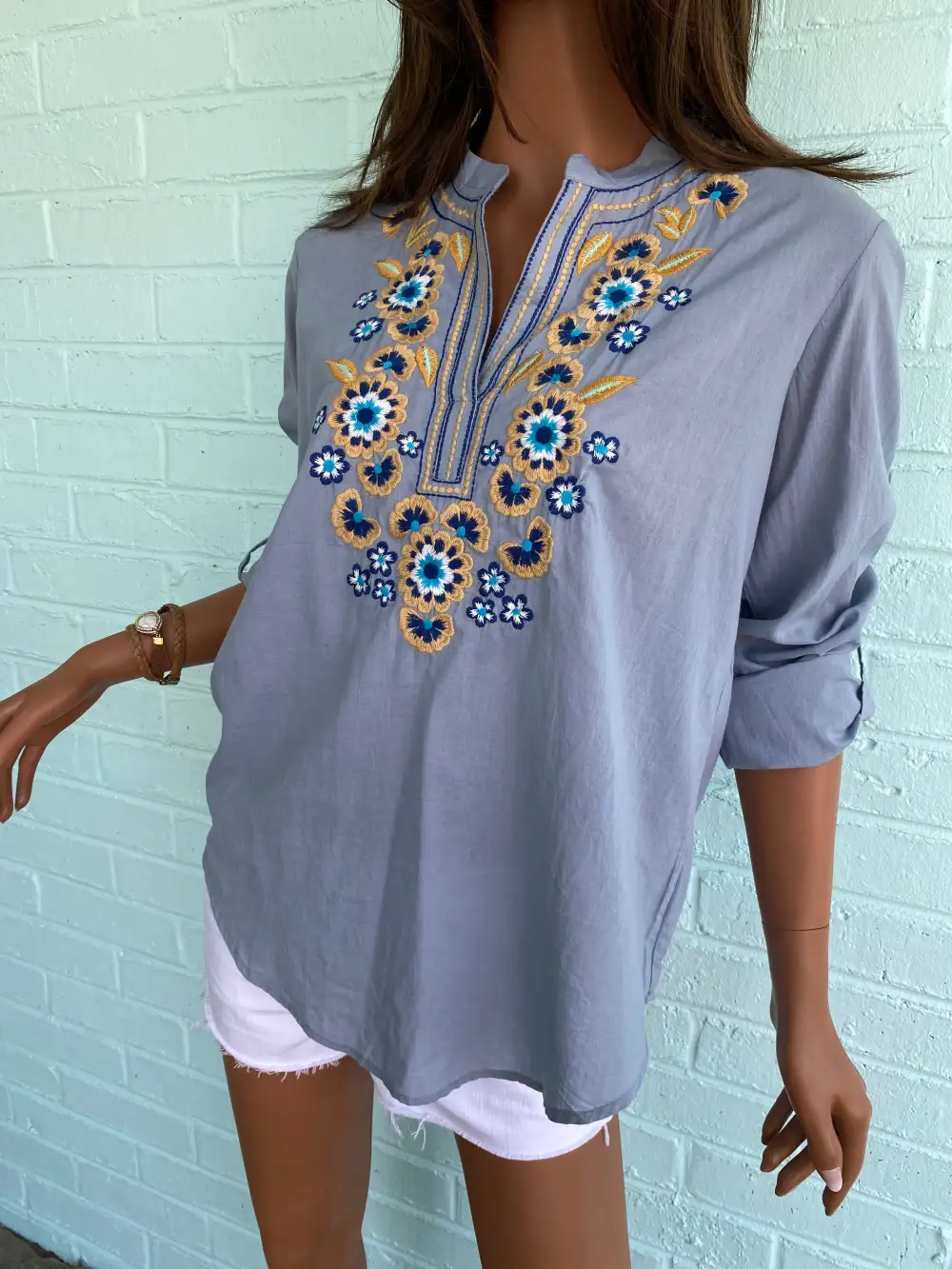 Embroidered Floral Tunic