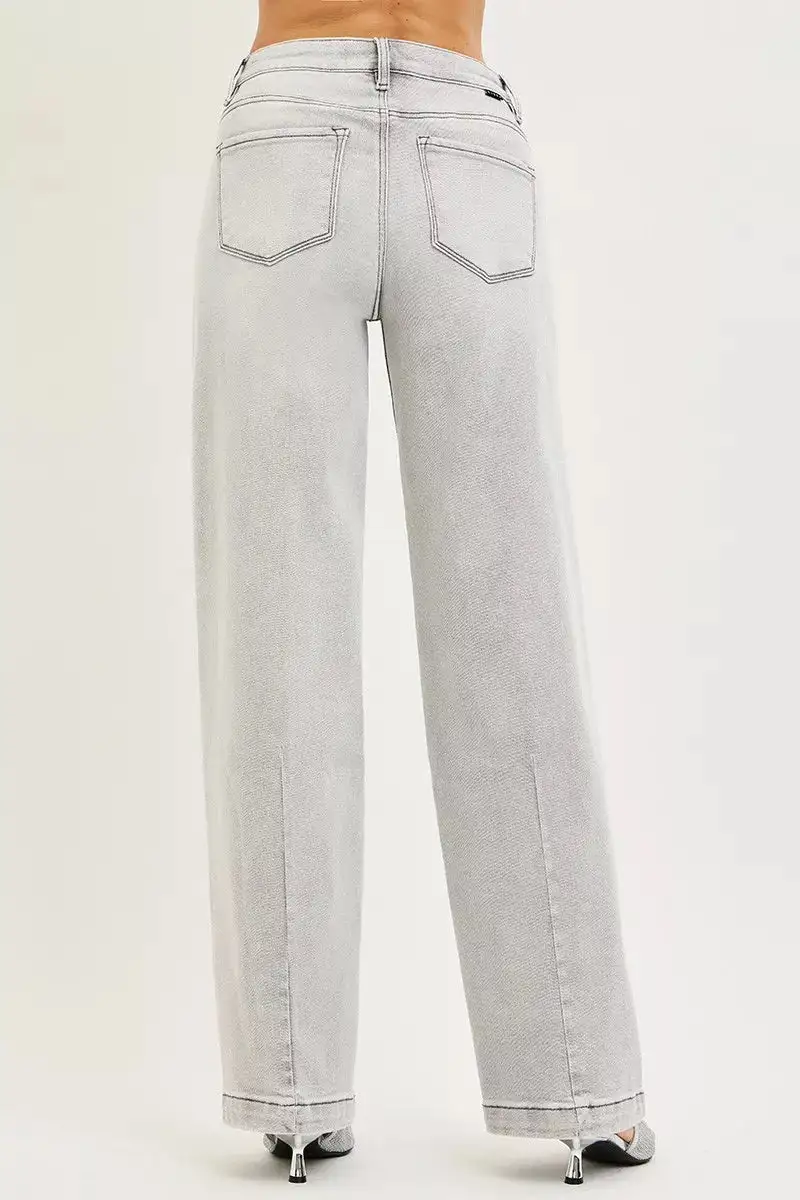 Cuffed Hem Baggy Jeans