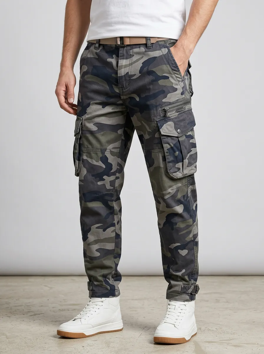 Hardwearing-Look Camouflage Tactical Camouflage Cargo Pants