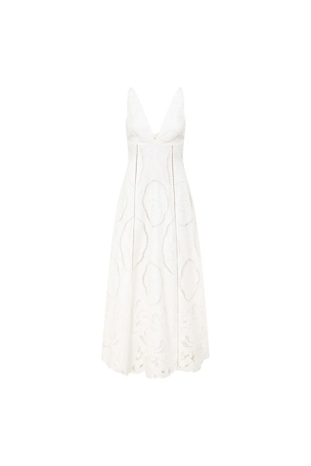 Embroidered V Neck Maxi Dress