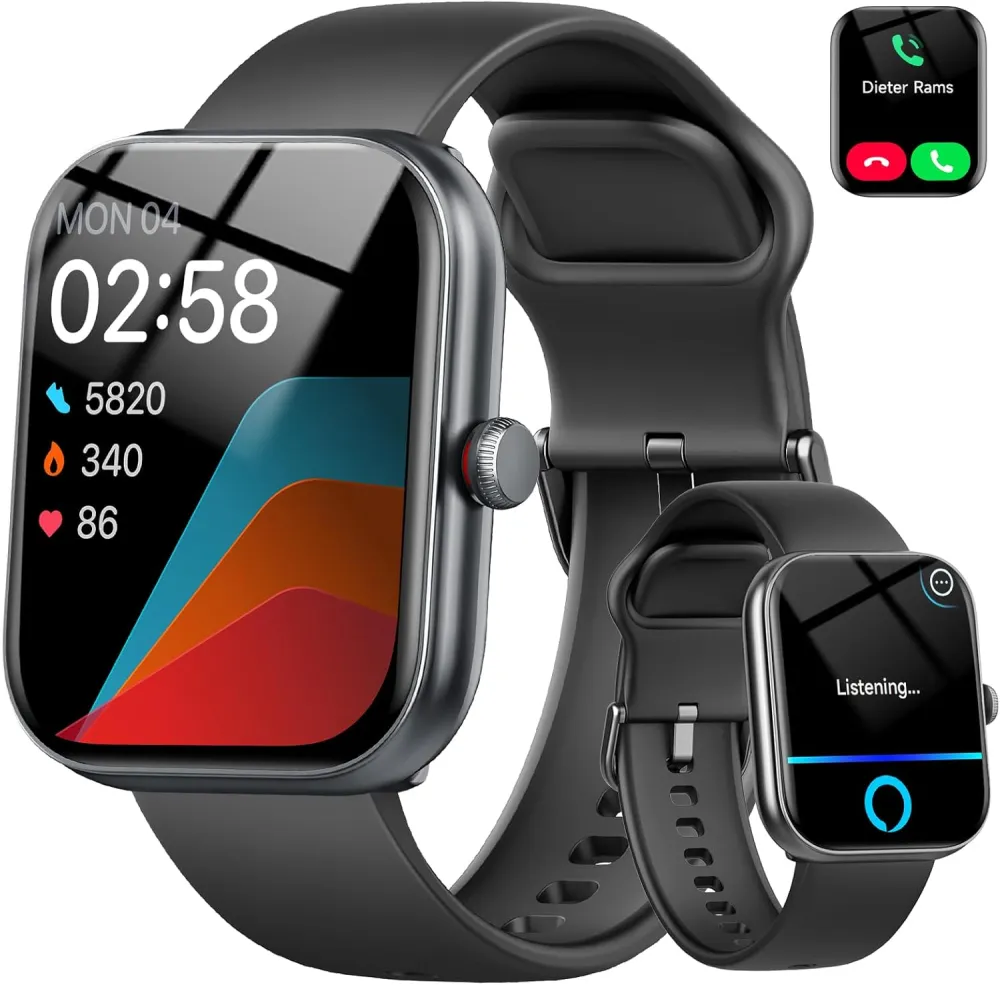 Smart Watch for Women Men, Alexa Built-in, Smartwatch for iPhone & Android Bluetooth Call, 1.91