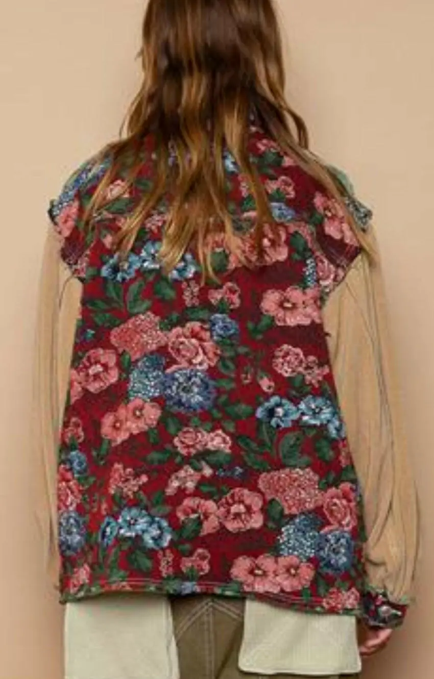 Floral Soft Shacket Jacket