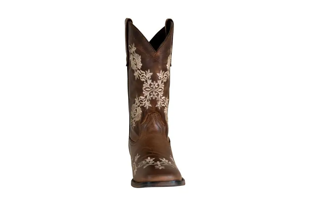 Stitched Round Toe Men's Western Boots