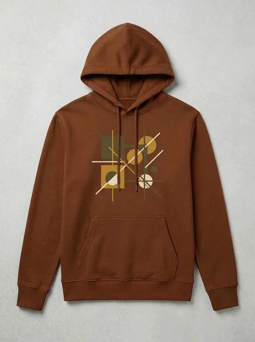 Unisex Abstract Geometric Art Print Hoodie