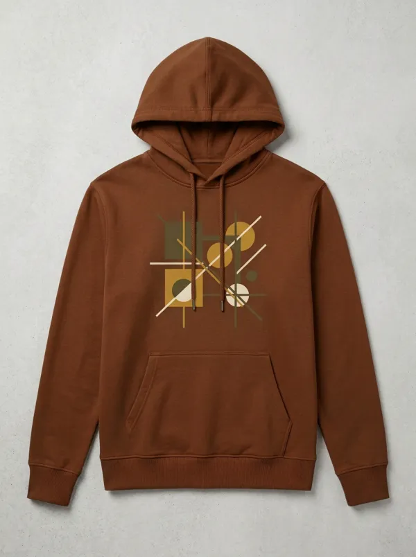Unisex Abstract Geometric Art Print Hoodie