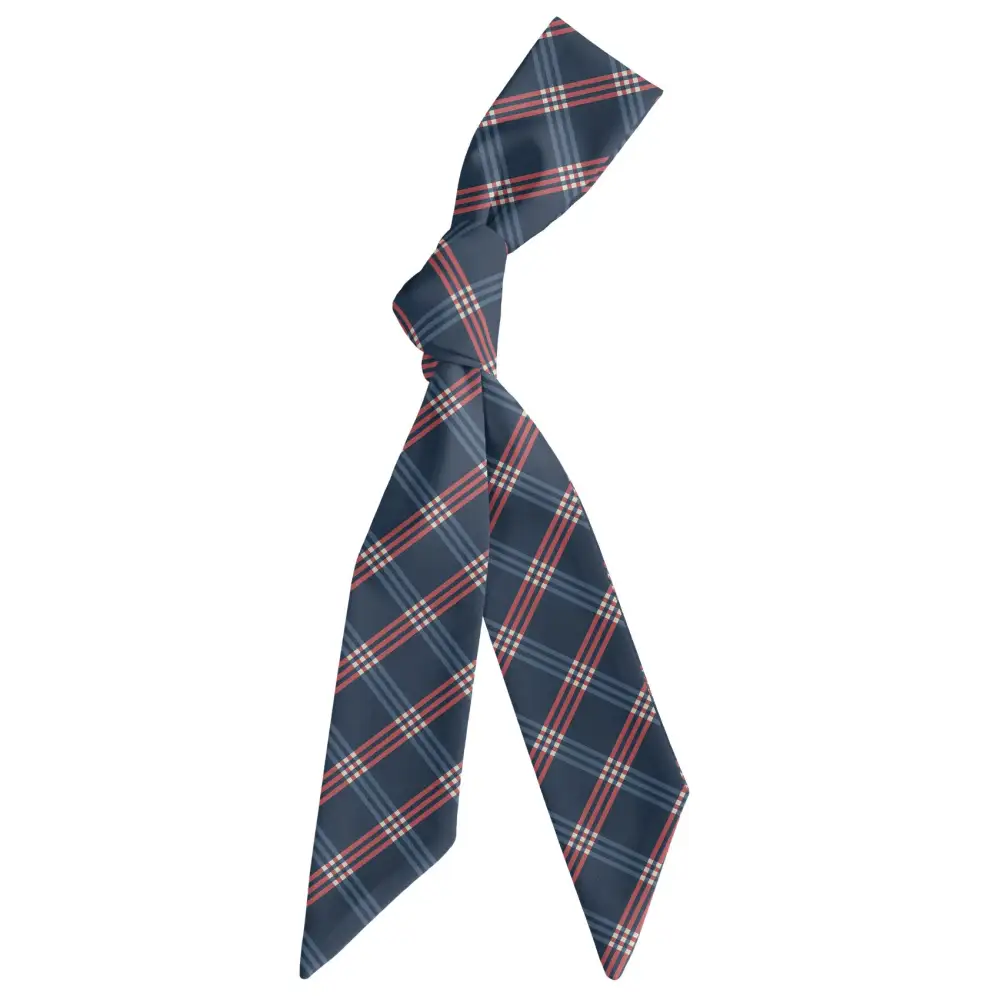 Intersector Plaid Pattern Hair Scarf