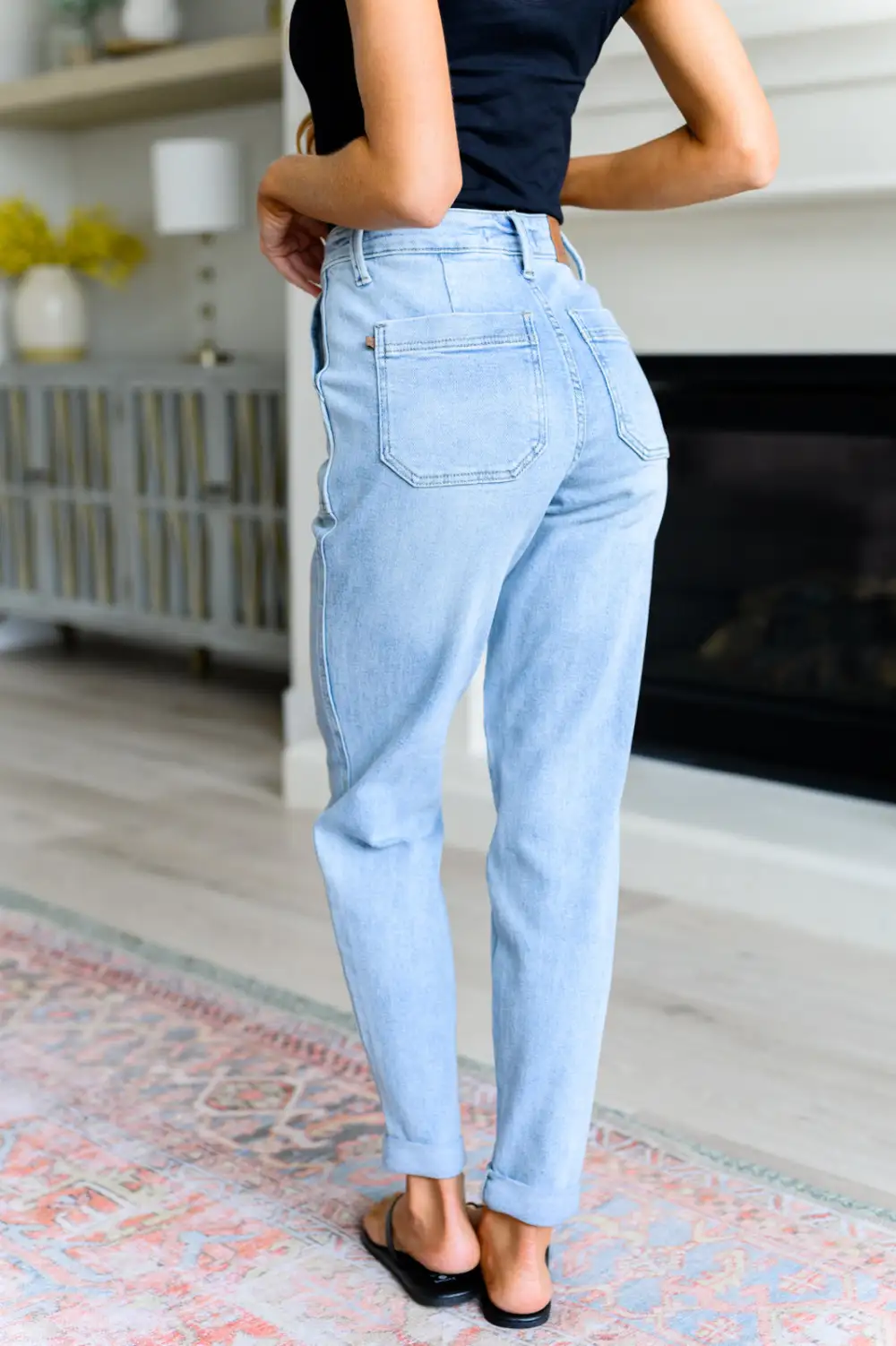 High Rise Vintage Denim Jogger
