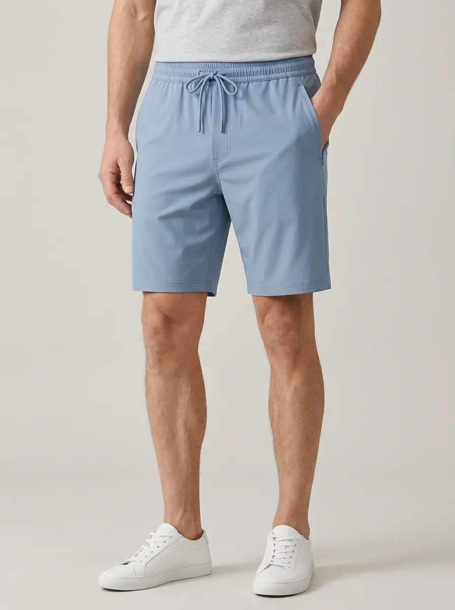 Casual Ice-Silk Stretch Drawstring Shorts