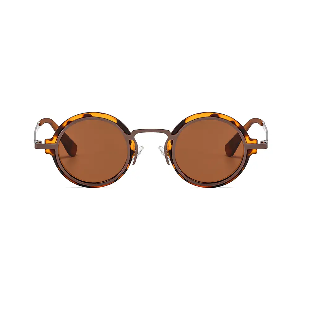 Classic Round Oversized Mirrored Gradient Lens Fashion Sunglasses
