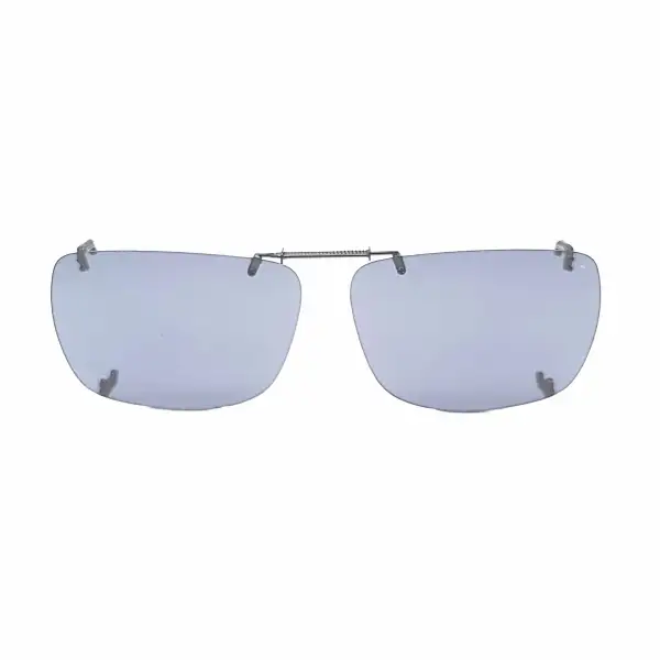 Frameless 56mm Rectangular Polarized Clip-On Sunglasses for Plastic Frames