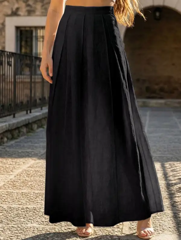 Linen Blend Mermaid Skirt