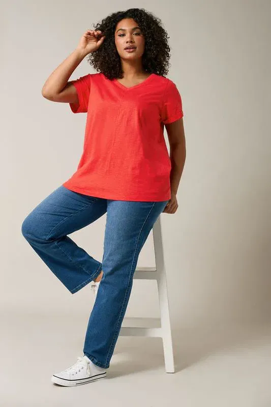 Poppy Red Premium Cotton T-Shirt