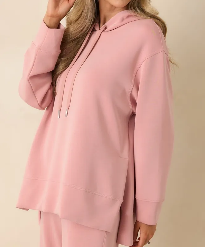Powder Pink Hoodie Sweatshirt