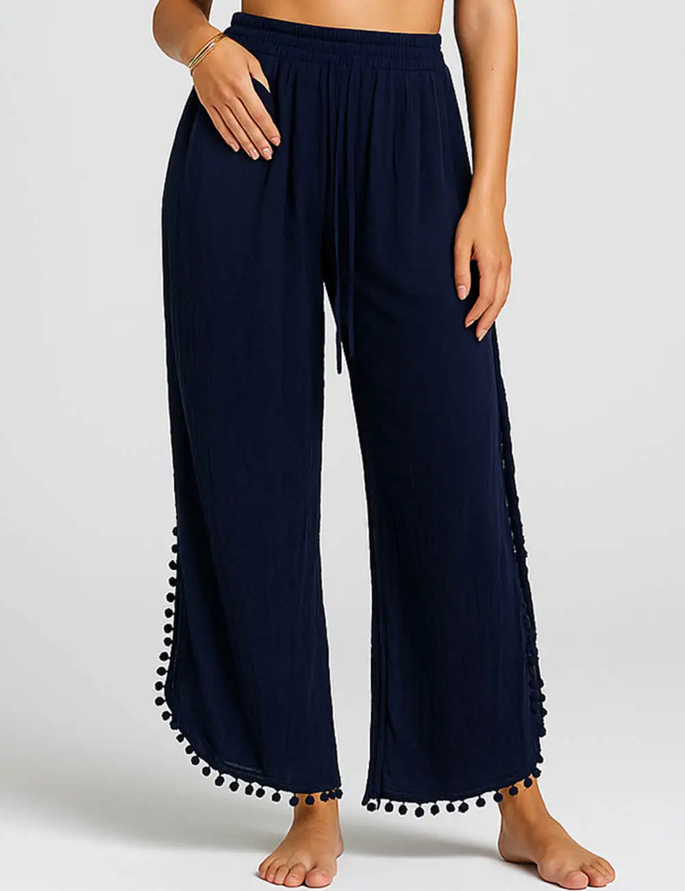Split Splice Wide Leg Pants