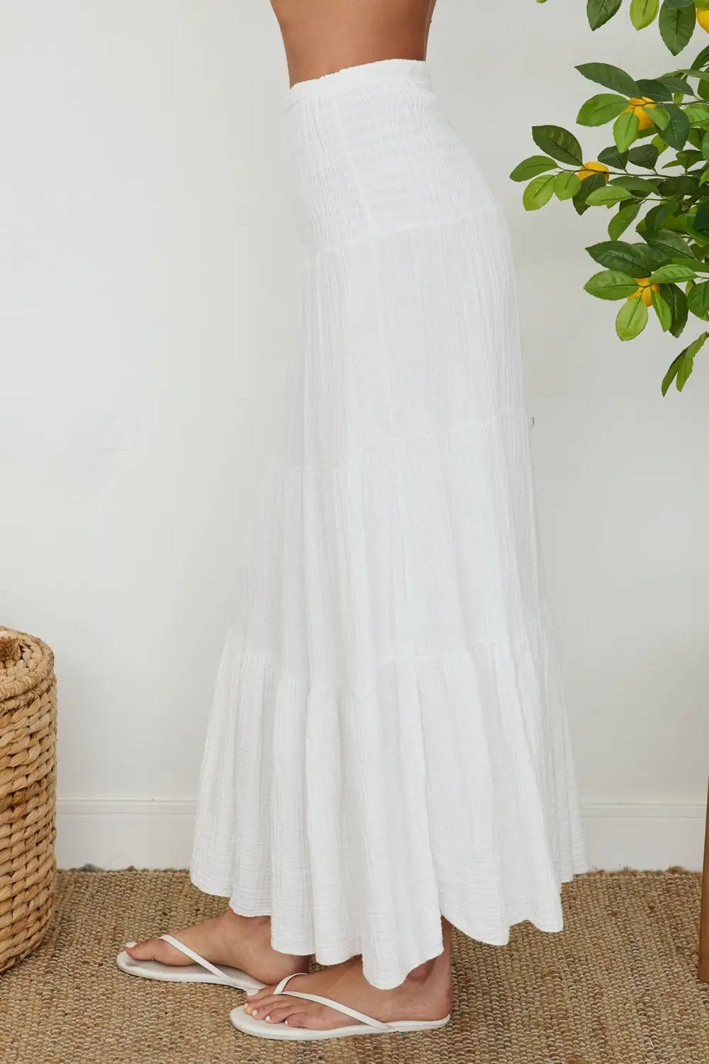 Refined Tiered Maxi Skirt