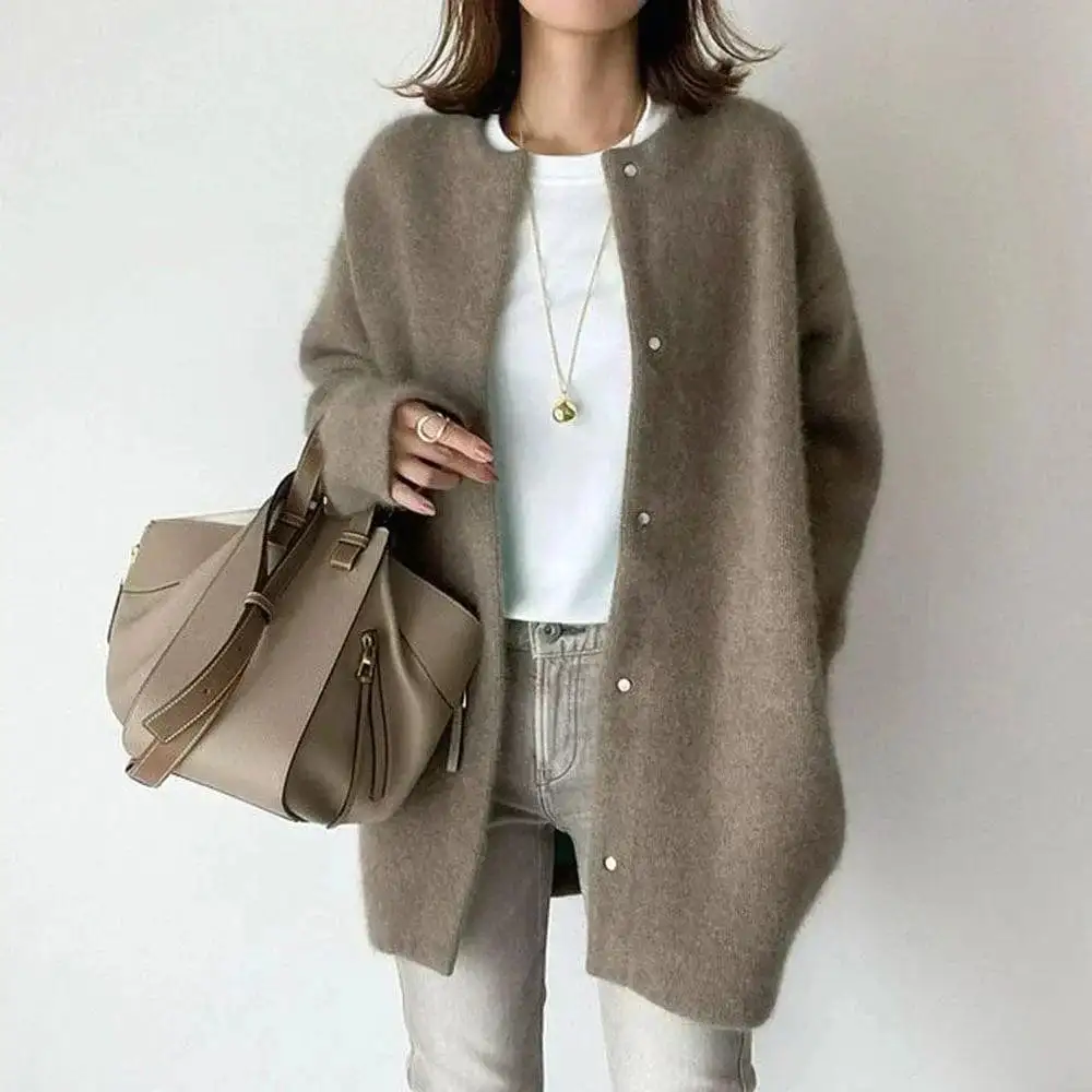 Knit Button Front Coat