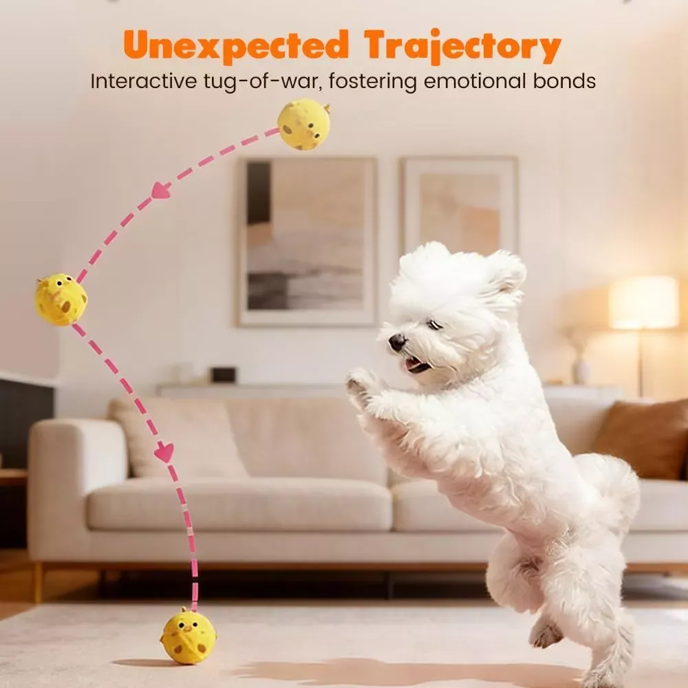 Dog Toy Small Plush Shape Cute Dog Bouncy Toy Ball Chewing Molar Sounding Ball Pet Toy