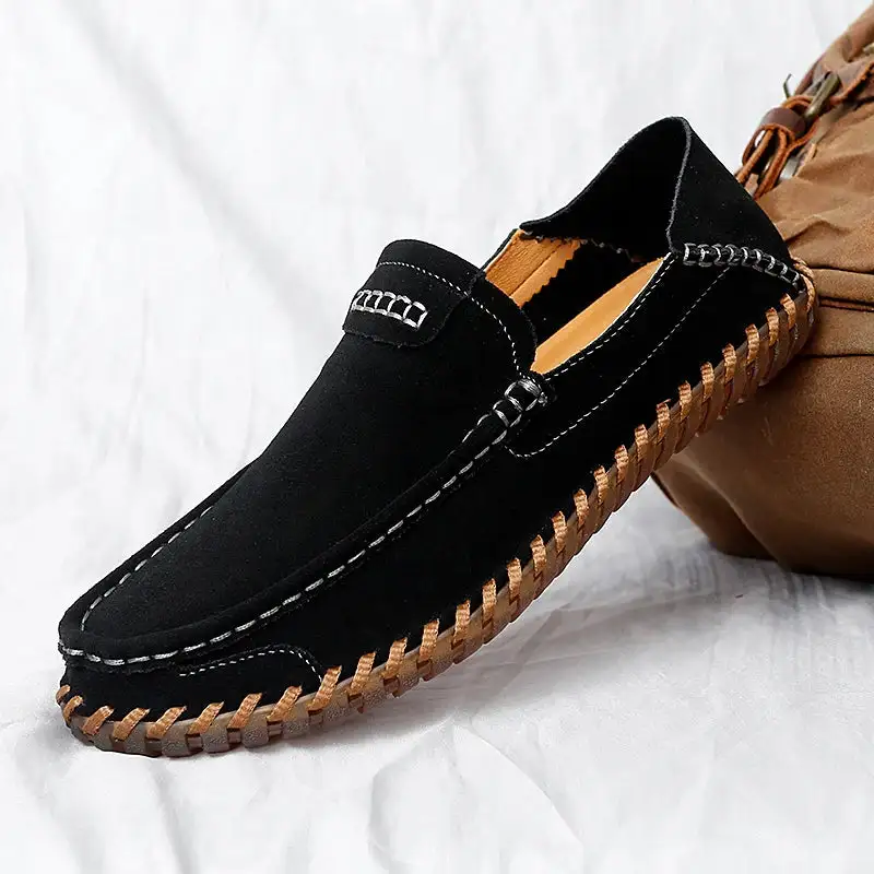 Refined Leather Slip-On Shoes