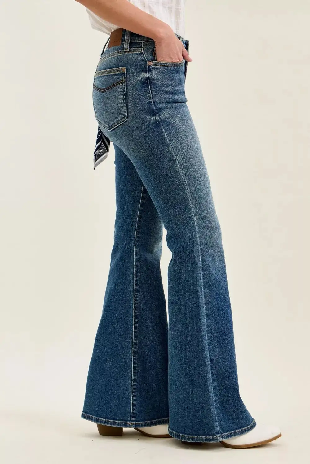 Mid Rise Flare Jeans