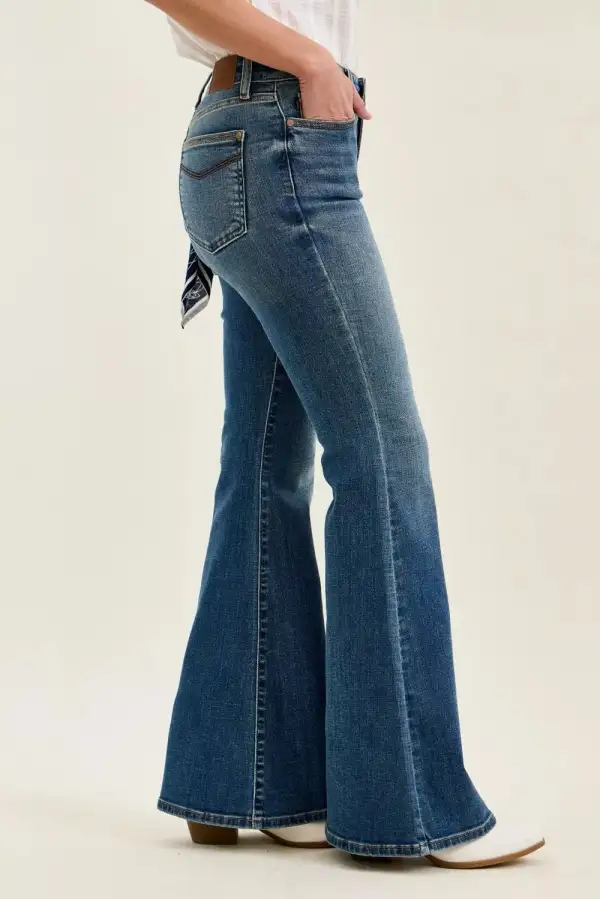 Mid Rise Flare Jeans