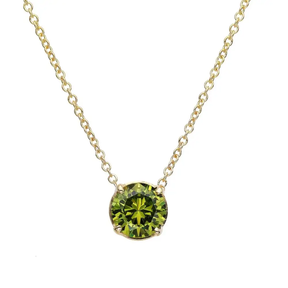 Peridot Solitaire Necklace