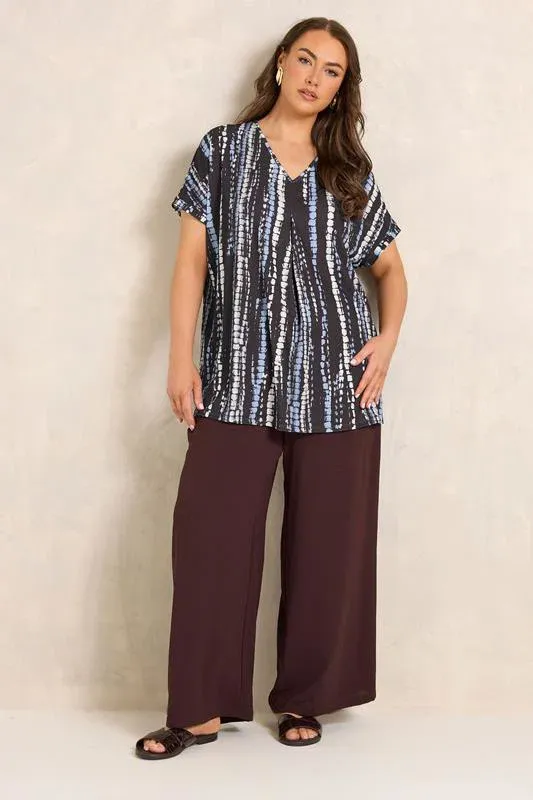 Brown Tie Dye Swing Top