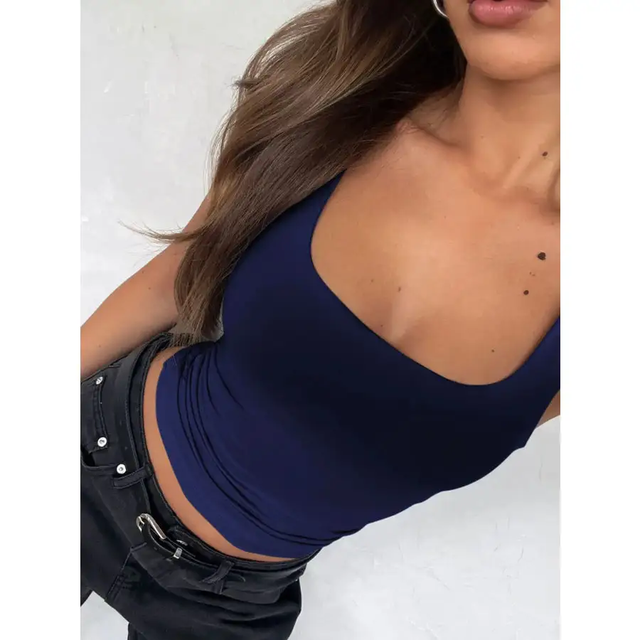 Soft Square Neck Wide Strap Tank