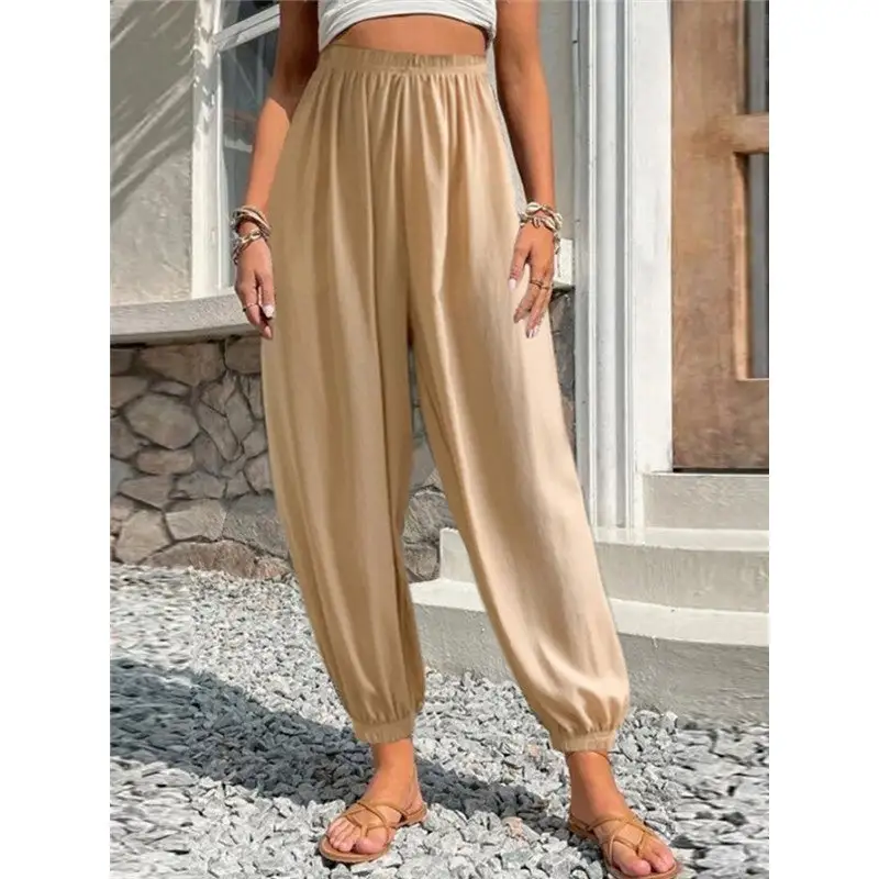 Women's Baggy Elastic Waist Pants