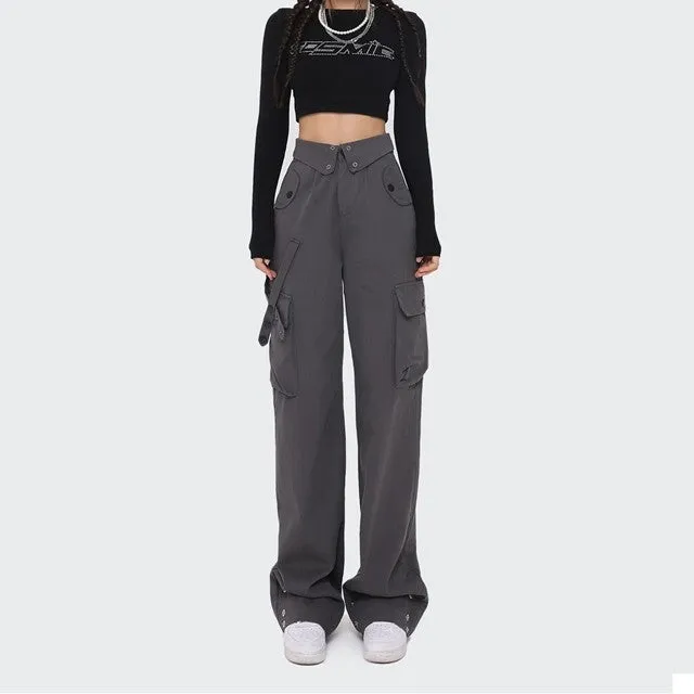 Women's High Waist Cargo Pants