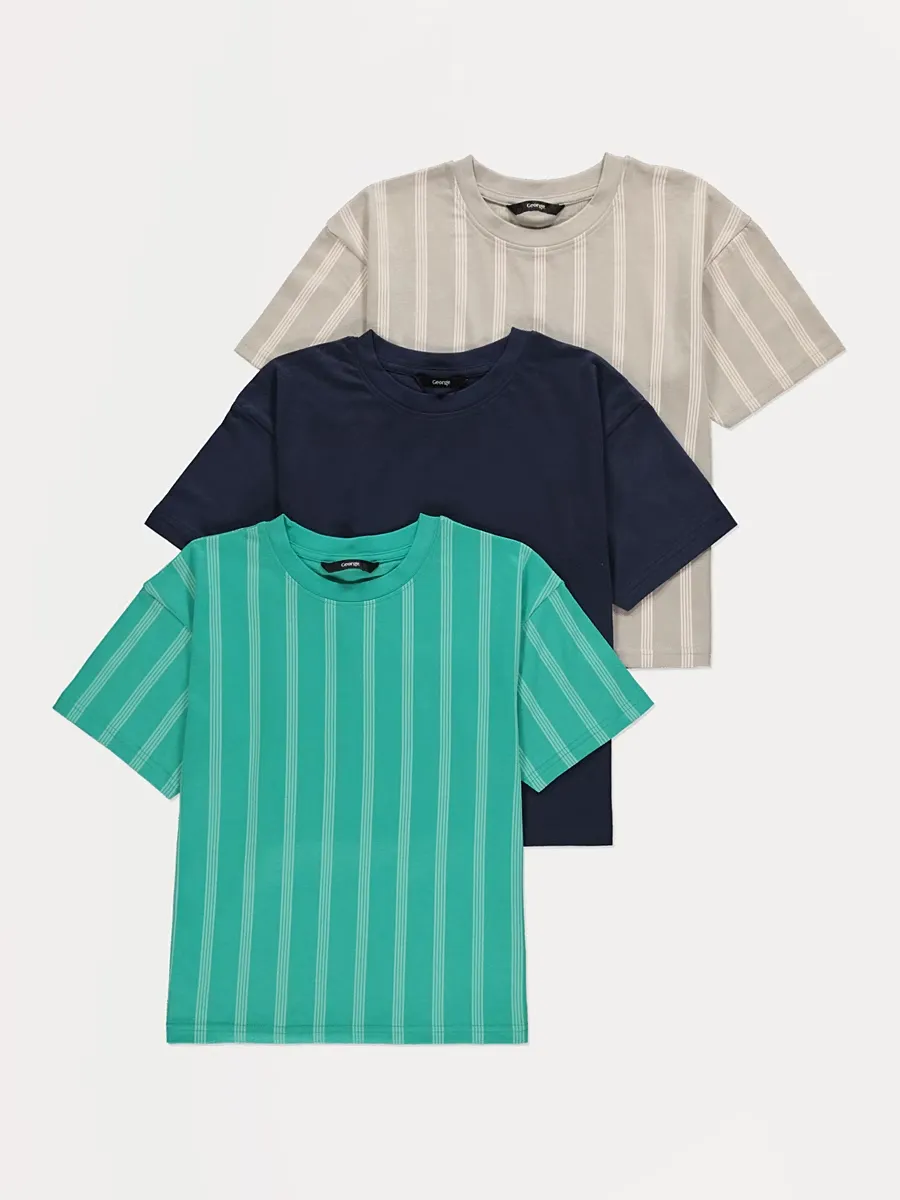 Vertical Striped T-Shirts 3 Pack