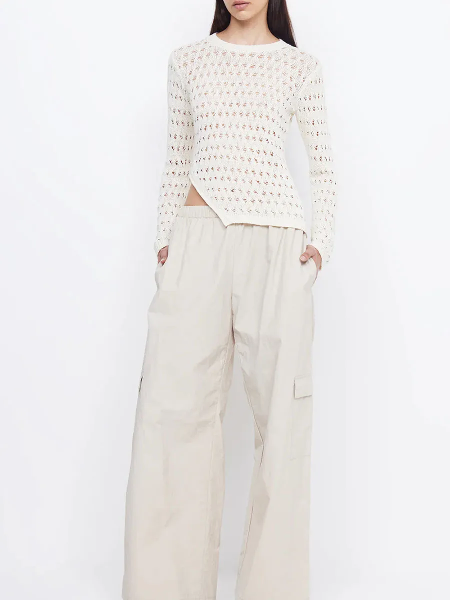 Long Sleeve Asym Knit Top