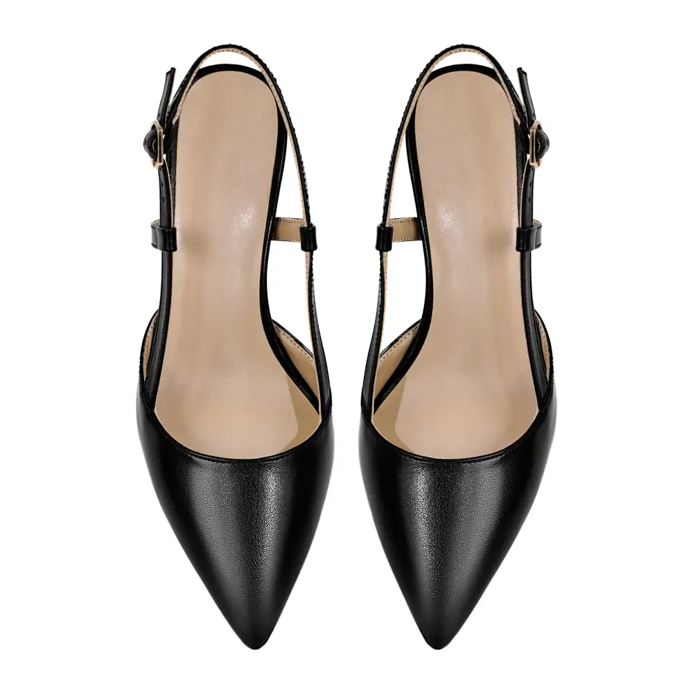 Classic Pointed Toe Stiletto Slingback Pumps