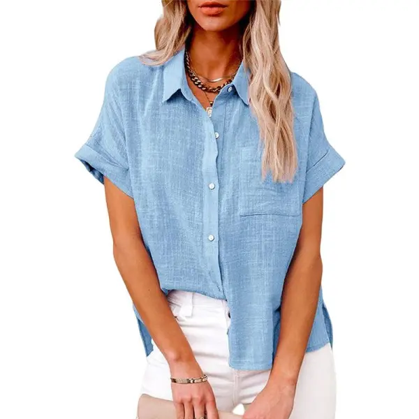 Soft Short Sleeve Blouse