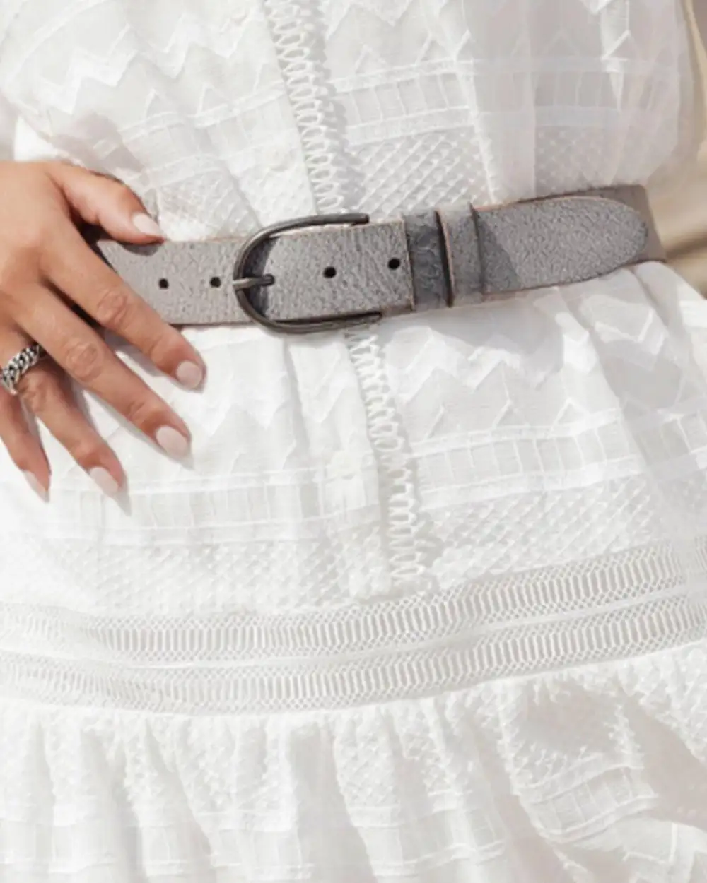 Classic Leather Waist Belt Buckle